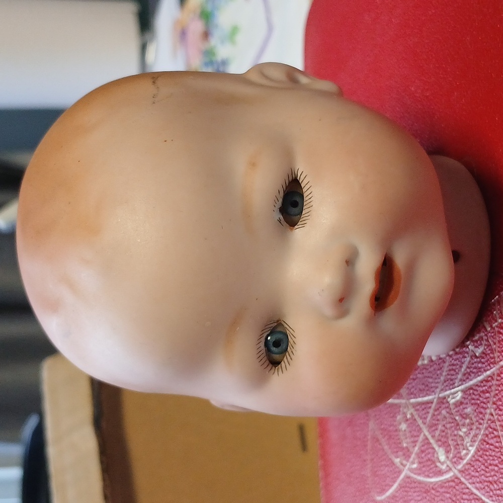 Antique AM German Bisque Doll Head